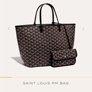 Goyard Saint Louis PM Reversible Tote in Brown and Black Trim